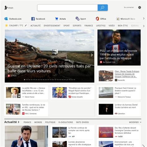 page msn accueil|MSN France: Hotmail, Outlook, actualités, météo, divertissement